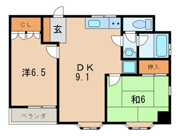 サンキュービルパートⅡの物件間取画像